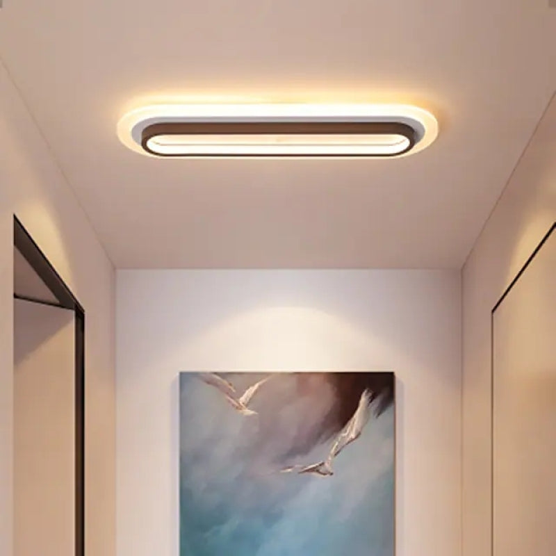 Enzo Moderne LED Plafondlamp Bruin Metaal/Acryl Slaapkamer