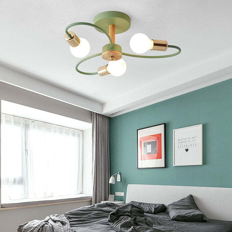 Nordic Art Macaron LED Plafondlampen  voor Slaapkamer & Woonkamer