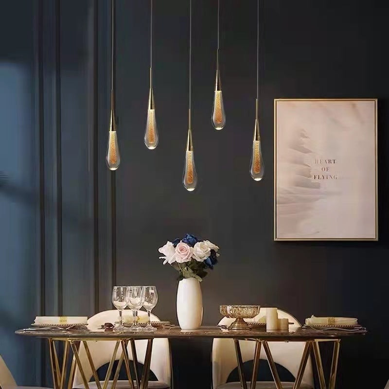 Kristy Design Melkweg LED Hanglamp Goud/Transparant Metaal/Acryl Woon/Slaapkamer