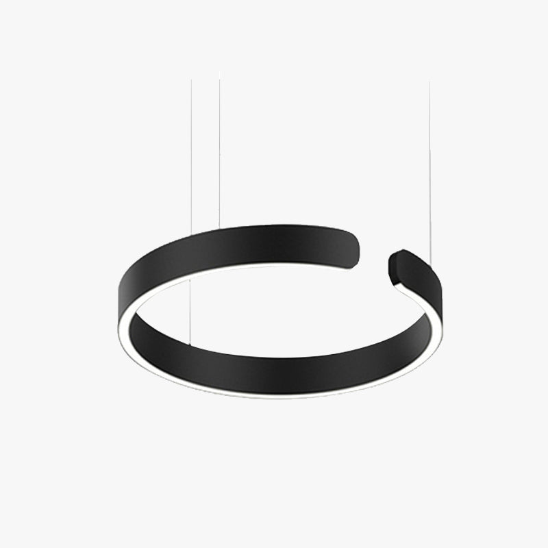 Edge Moderne Cirkel LED Hanglamp Zwart/Wit/Goud MetaalSlaap/Eet/Woonkamer