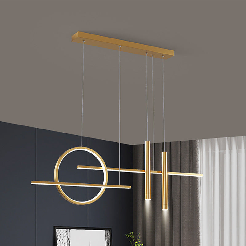 Madina Design LED Hanglamp Metaal/Silicone Zwart/Goud Slaap/Eet/Woonkamer