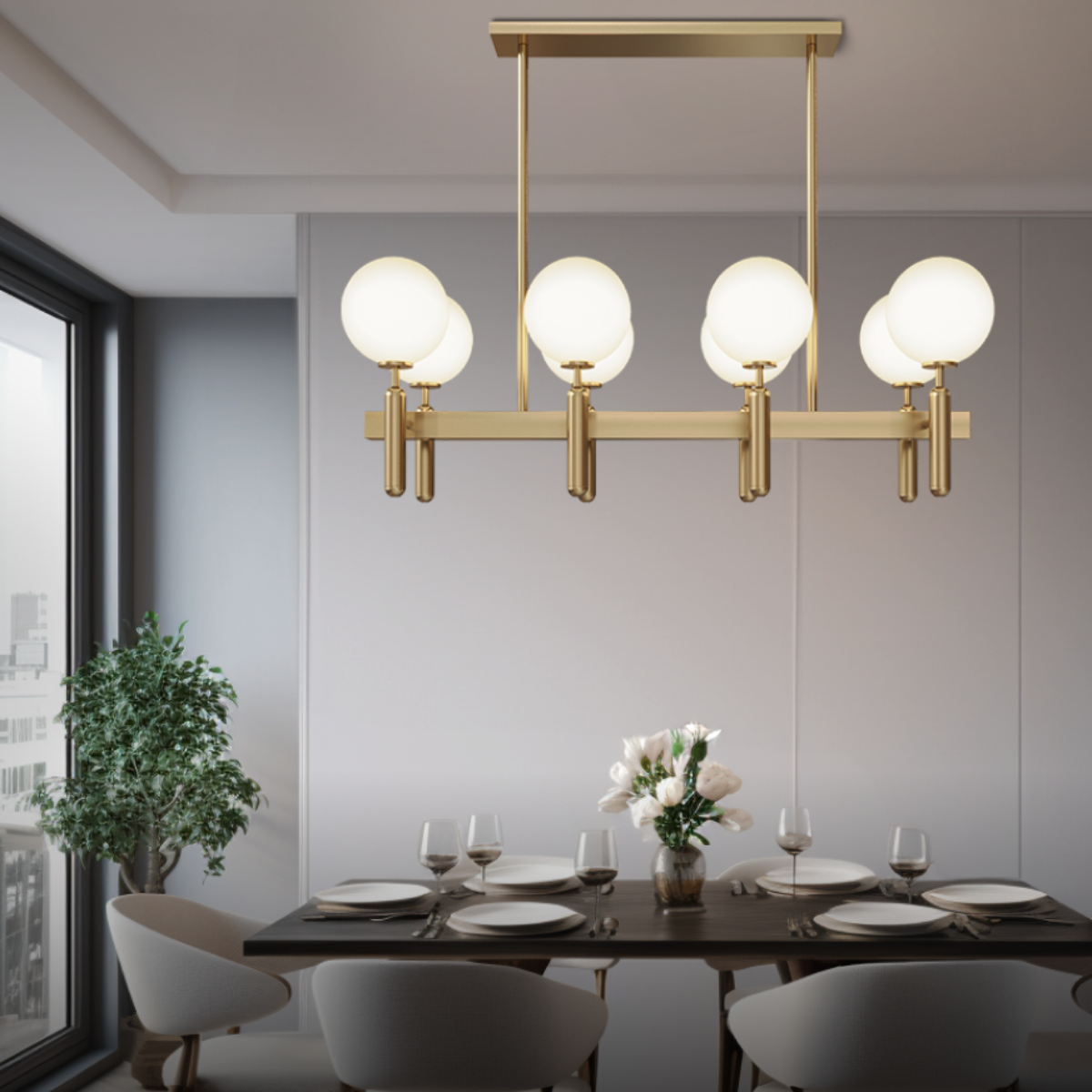 Marilyn Moderne Design LED Kroonluchters Gouden Metaal Woonkamer