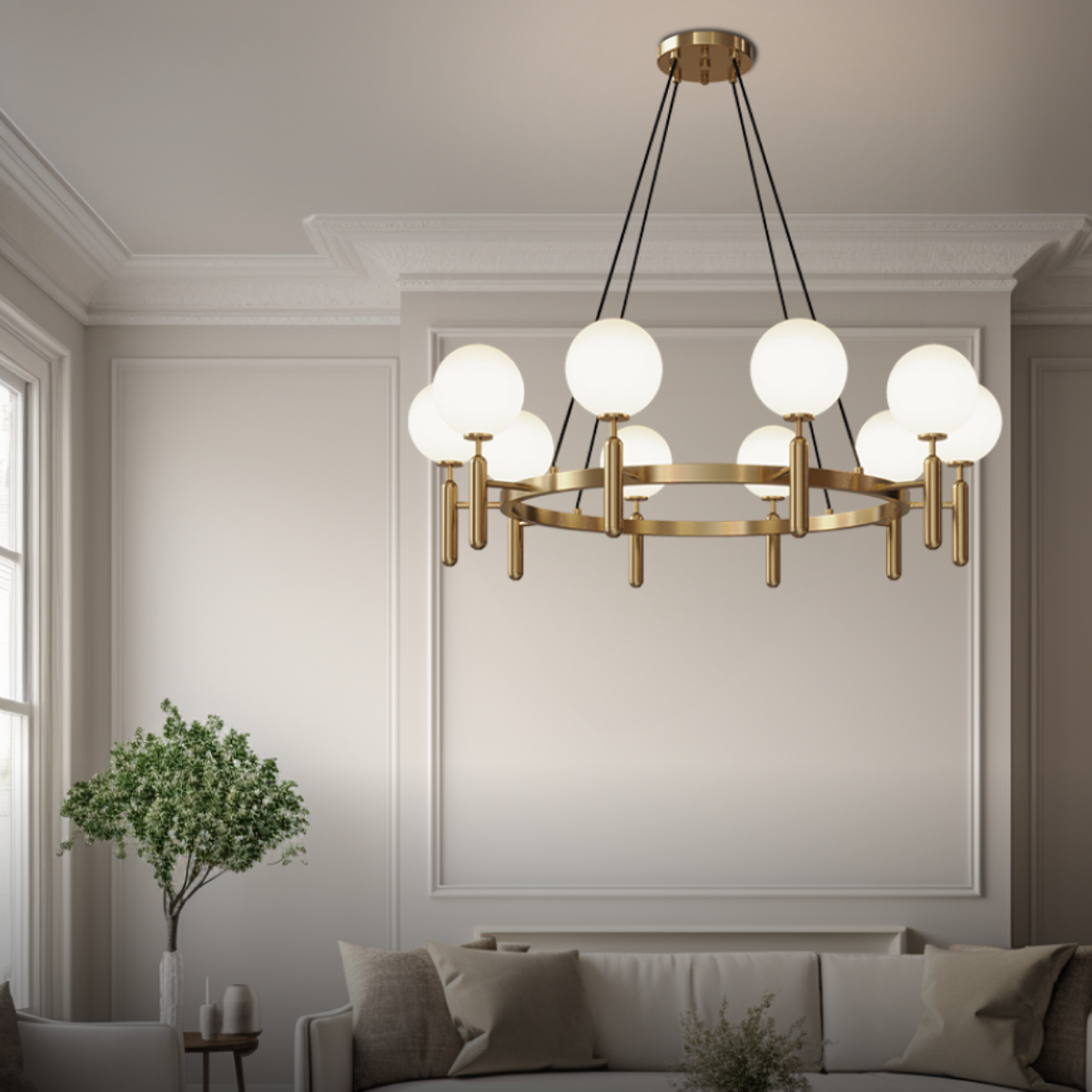 Marilyn Moderne Design LED Kroonluchters Gouden Metaal Woonkamer