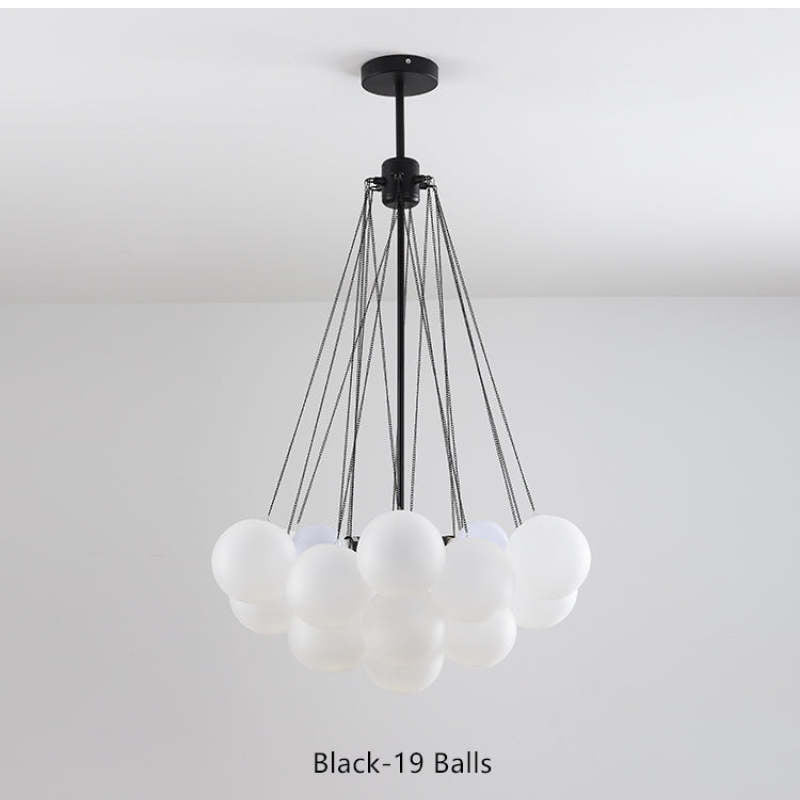 Valentina Design Bol LED Hanglamp Metaal/Glas Zwart/Goud Slaap/Eet/Woonkamer