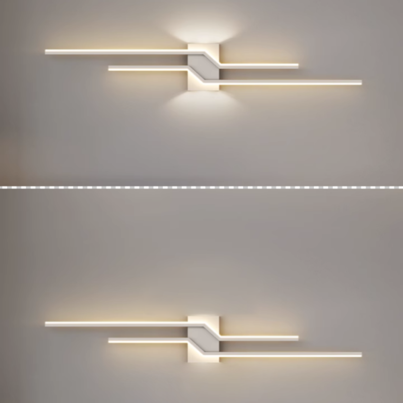 Alana Industriele LED Wandlamp Zwart/Wit Metaal Woon/Slaapkamer