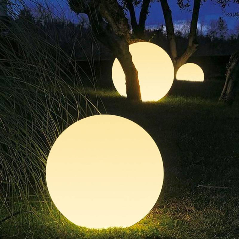 Elif Minimalistische Bol LED Voor Buiten, Wit, Hars, Tuin