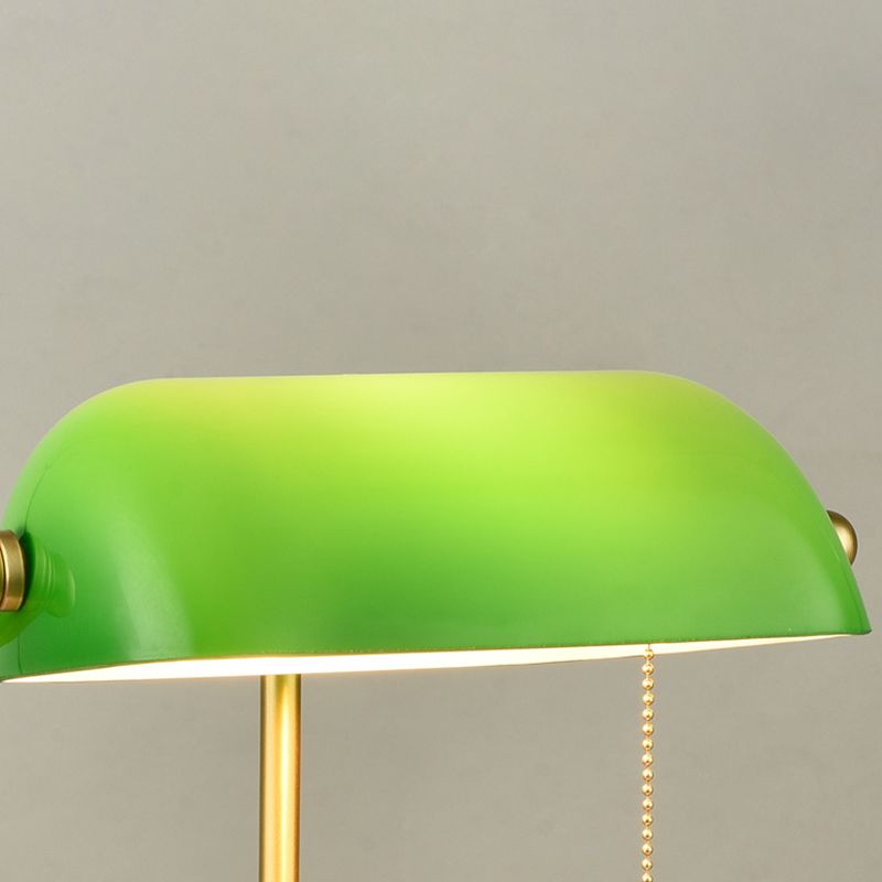 Alessio Retro Irregular Metal/Glass Table Lamp, Green