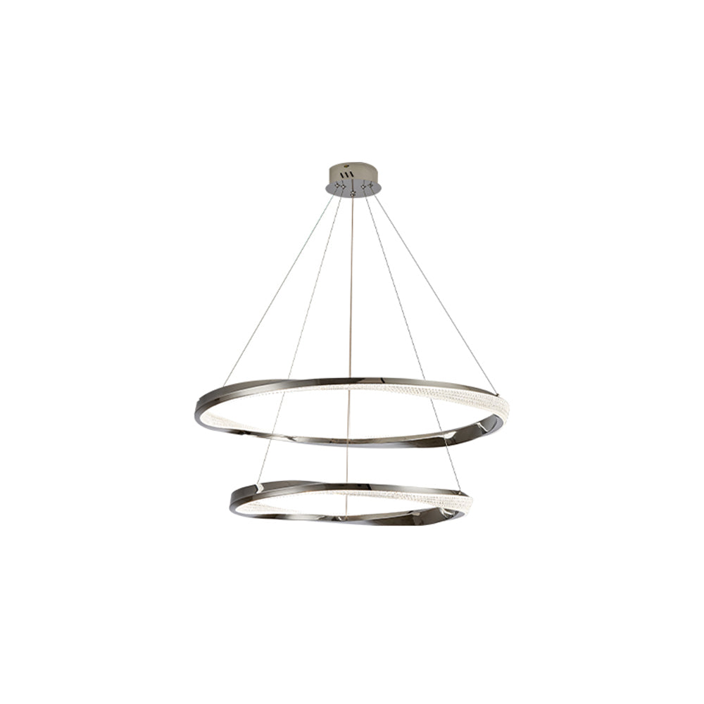 Arisha Minimalist  Ring Spiral Shape Metal Pendant Light,Gold