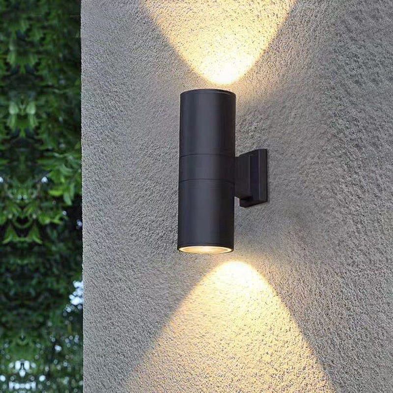 Orr Moderne Kleine LED Wandlampen Zwart Metaal Glas Hal Buiten Tuin
