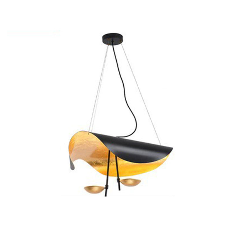 Eveline Modern Design Hanglamp 2 kleuren, Goudfolie, Dia 40/60/80CM, Woon/Eetkamer