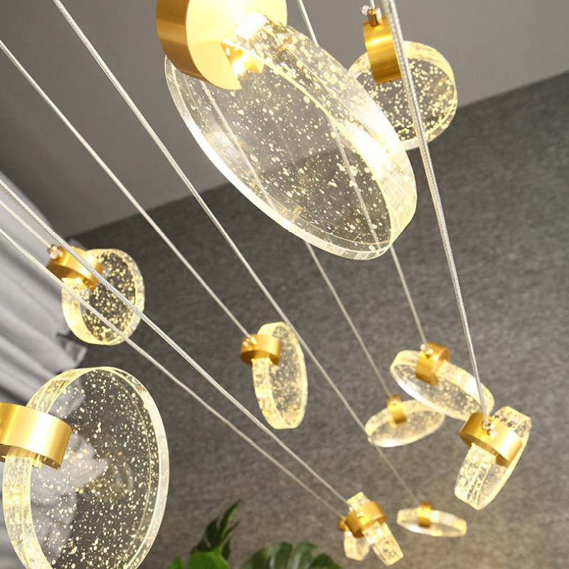 Marylin Moderne LED Hanglampen Wit/Goud Metaal/Crystal Woonkamer