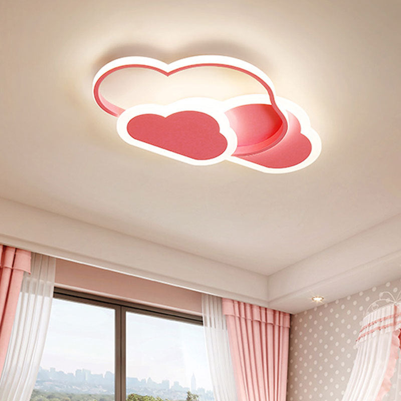 Quinn Moderne LED Plafondlampen Wit Roze Metaal Slaapkamer Eetkamer