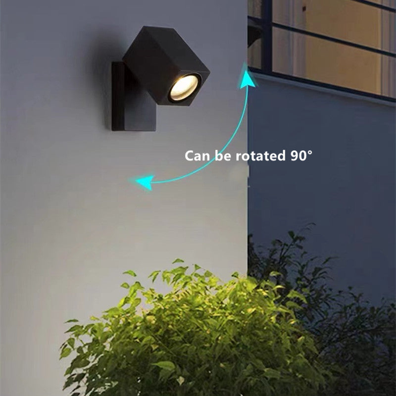 Orr Kleine LED Wandlamp Zwart Metaal Acryl Buiten Tuin Hal
