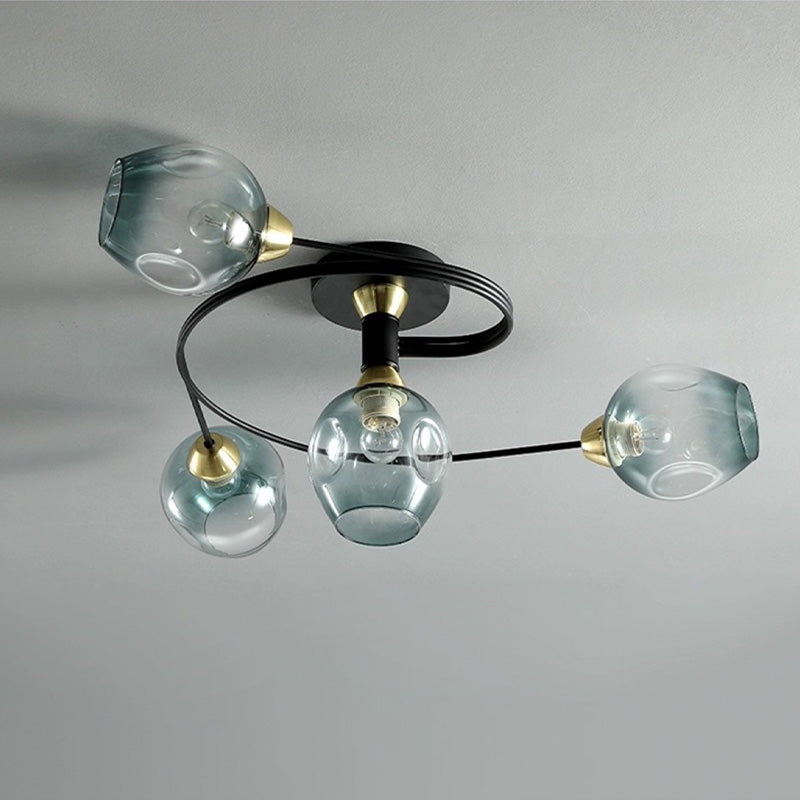 Valentina Moderne Mooi LED  Plafondlampen Stijlvol Zwart Metaal/Glas Slaapkamer