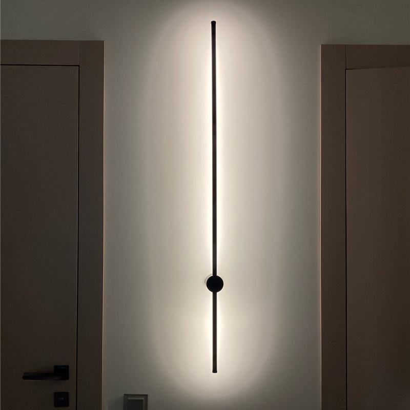 Edge Moderne Industrie Design LED Wandlamp Zwart Metaal Hal Tuin