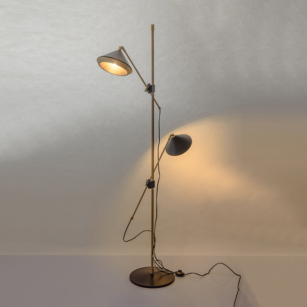 Carins Vintage Kleine LED Vloerlampen Zwart Metaal Slaapkamer
