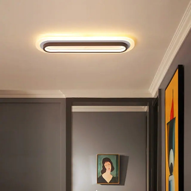 Enzo Moderne LED Plafondlamp Bruin Metaal/Acryl Slaapkamer