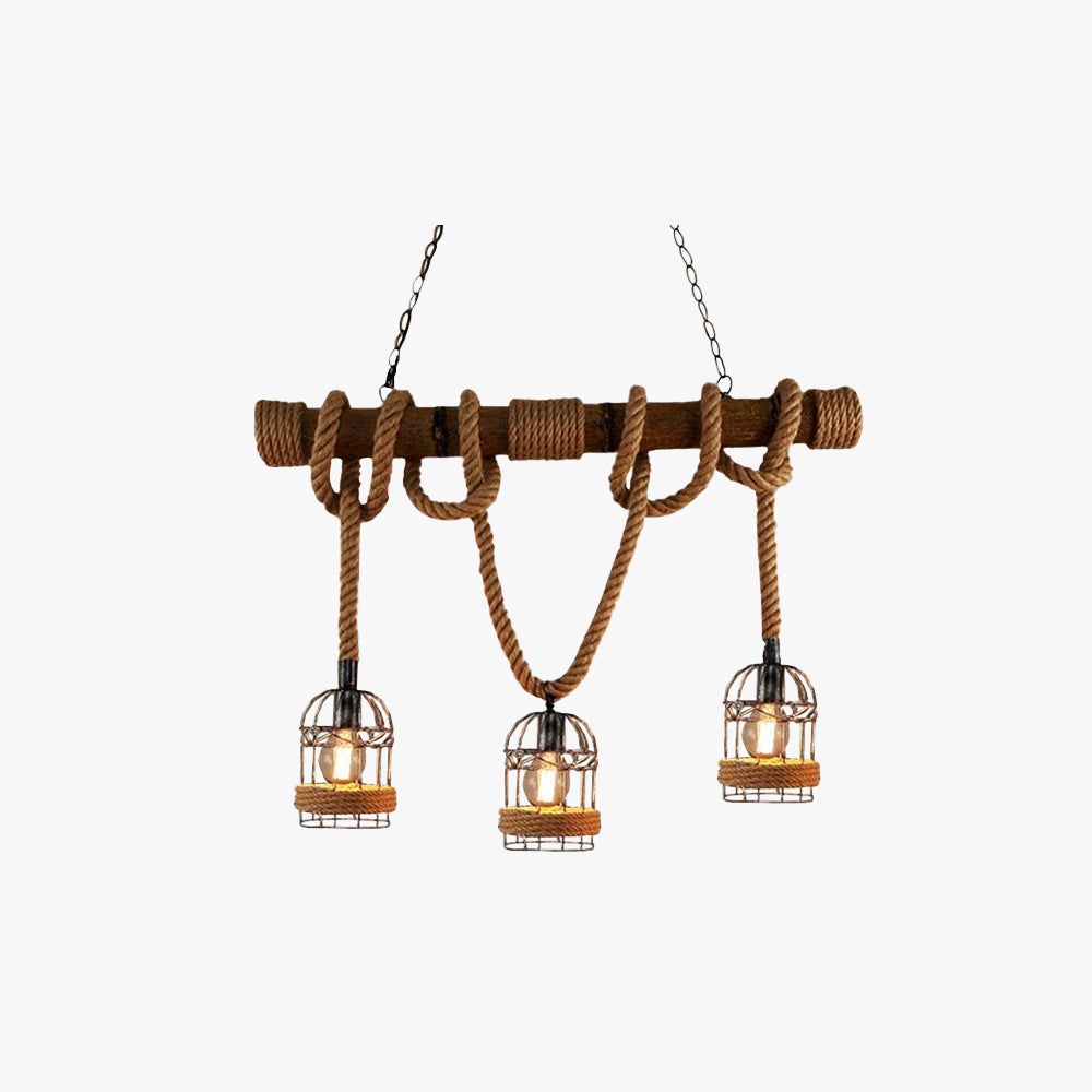 Alessio Retro Design LED Hanglampen Metaal Hout Woonkamer Eetkamer