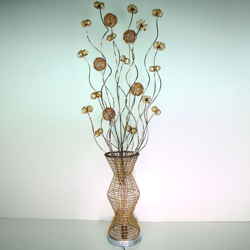 Bella Scandinavian Style Art-deco Handmatig Metaal Vase Goud Voerlamp, Hotel/Woonkamer