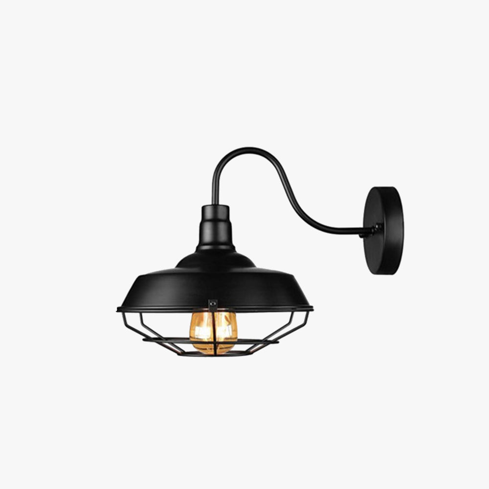 Alessio Wall Lamp Vintage/Antique, Metal, Black, Hallway