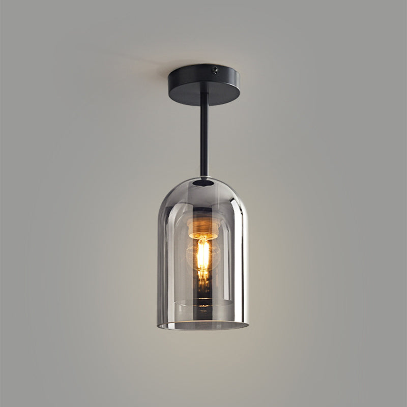 Sanna Semi-Flush Mount Plafondlampen  4 Style Lang,Zuivere Cooper & Glas