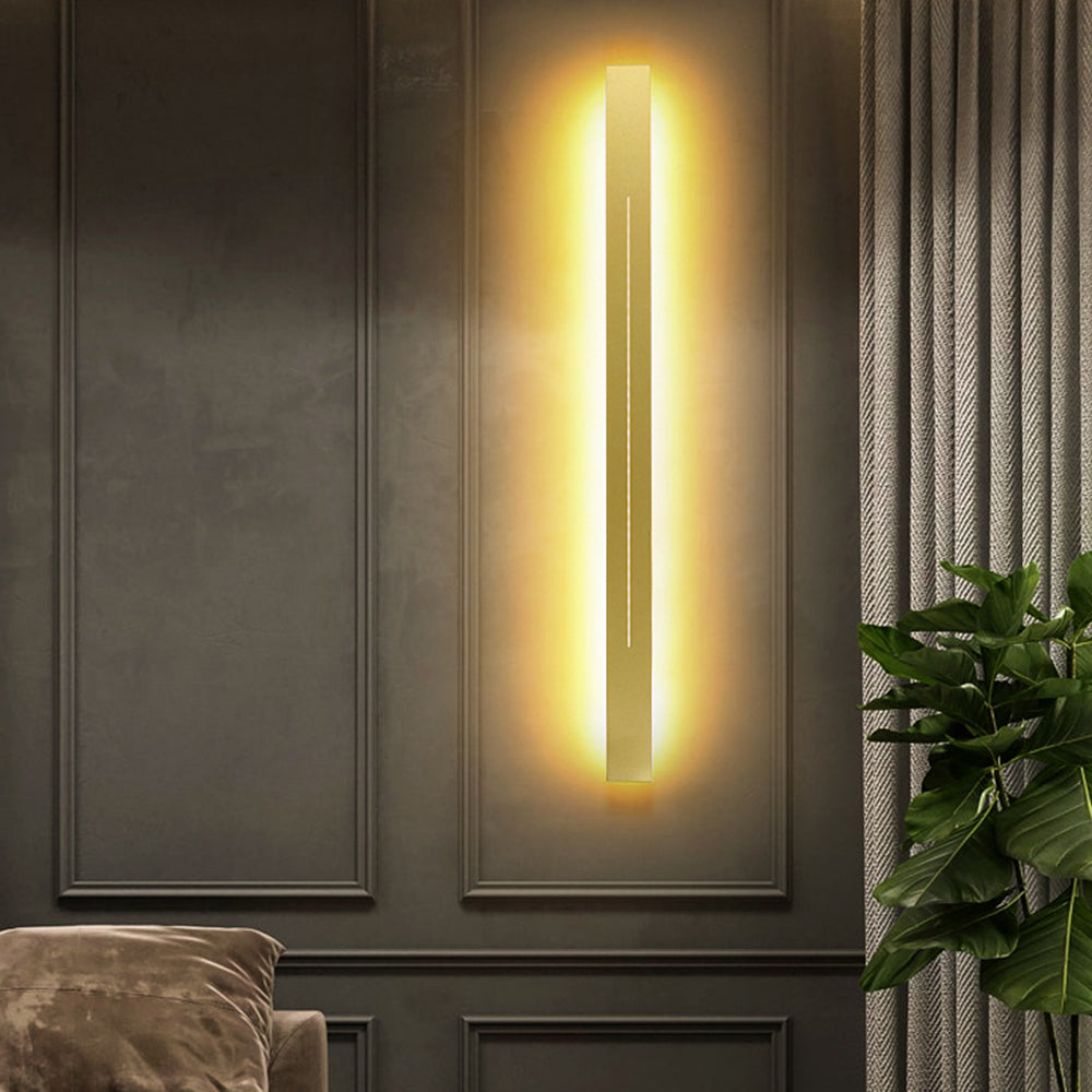 Edge Moderne Lineaire LED Wandlamp Zwart/Goud Acryl Badkamer