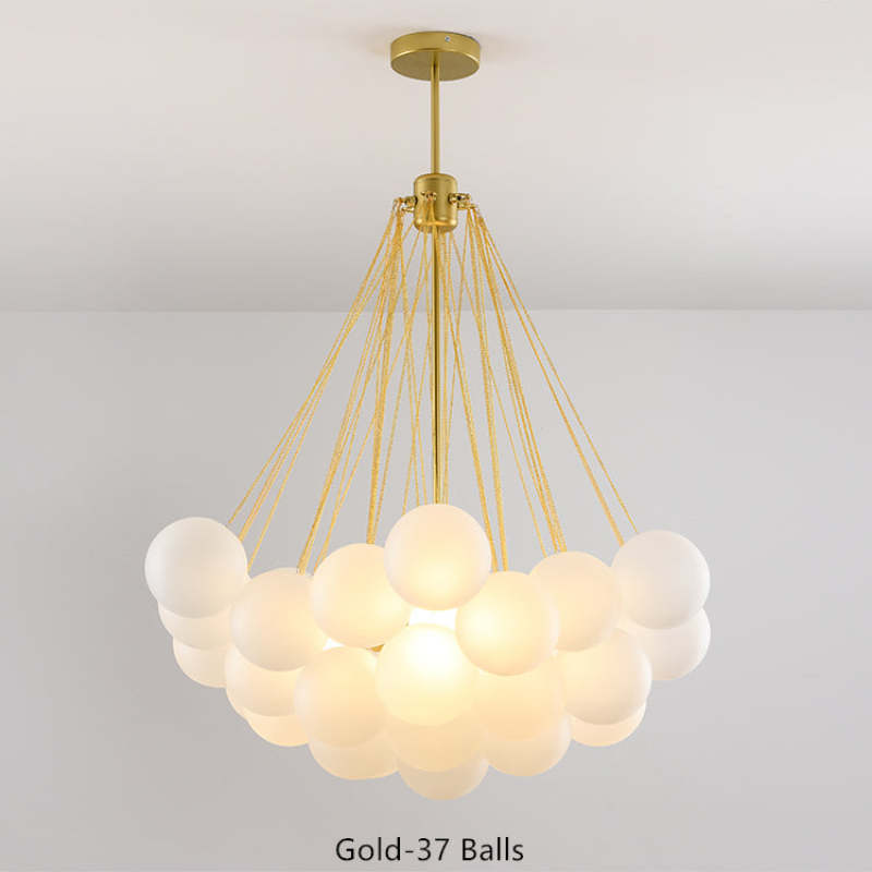 Valentina Design Bol LED Hanglamp Metaal/Glas Zwart/Goud Slaap/Eet/Woonkamer