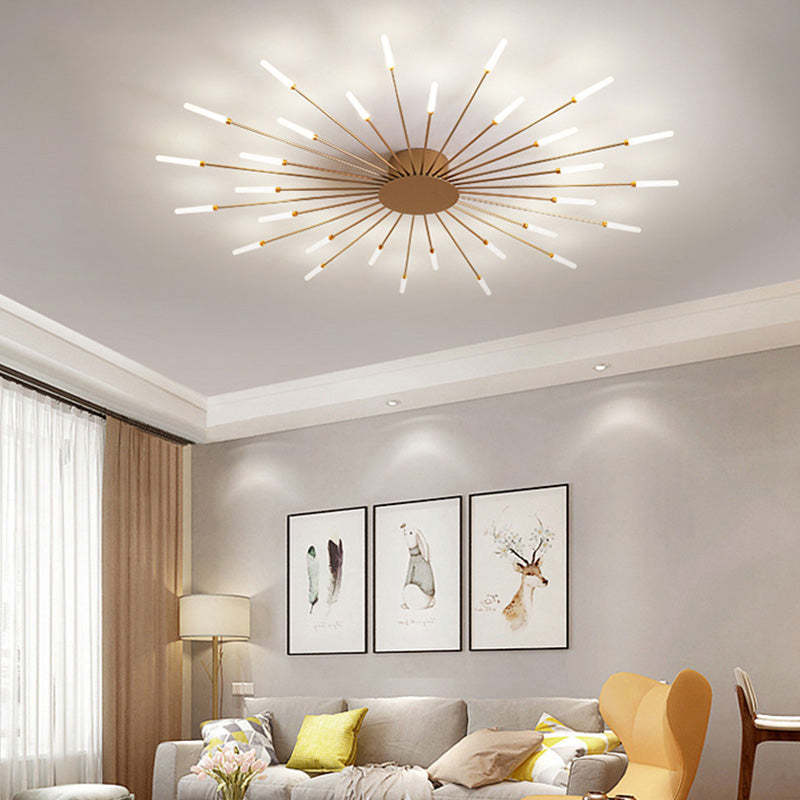 Lowry Grote LED Plafondlampen Wit Metaal Woonkamer Slaapkamer Hotel