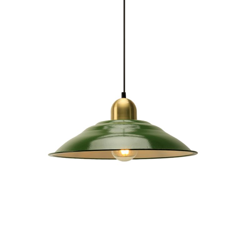 Cairns Vintage LED Hanglamp Groen Metaal Slaapkamer