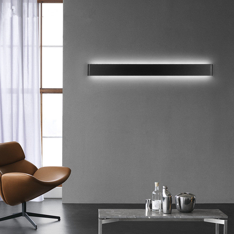 Edge Modern Minimalistisch LED Wandlamp Zwart Wit Metaal Badkamer