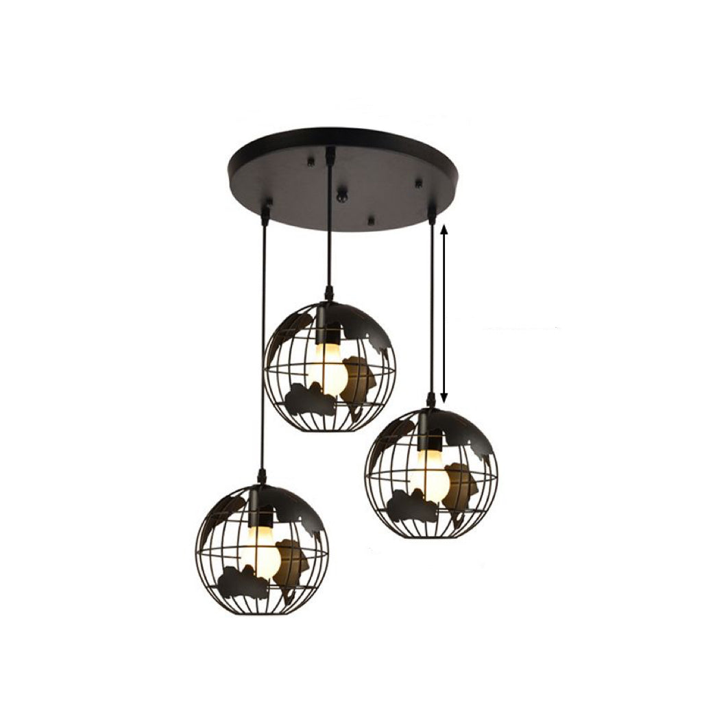 Alessio Industriele LED Hanglamp Zwart/Wit Metaal Eettafel Woonkamer