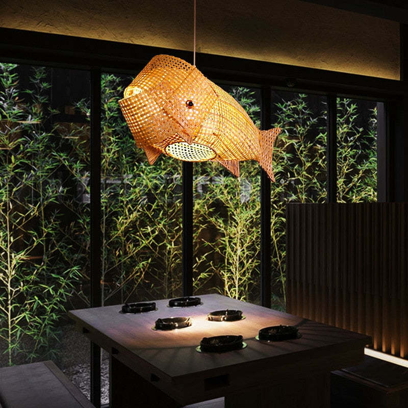 Muto Hanglampen, Fish , Bamboo