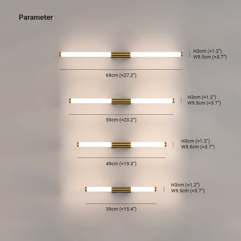 Leigh Moderne Eenvoudig Rechthoek LED Wit/Goud Metaal Slaapkamer/Badkamer