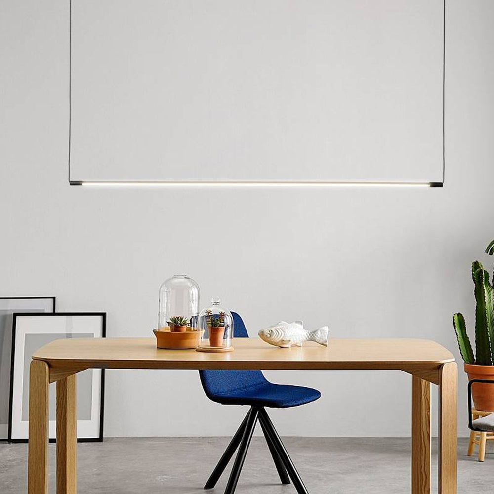 Edge Industriele Lineaire LED Hanglamp Zwart Woonkamer Eettafel Metaal&Acryl