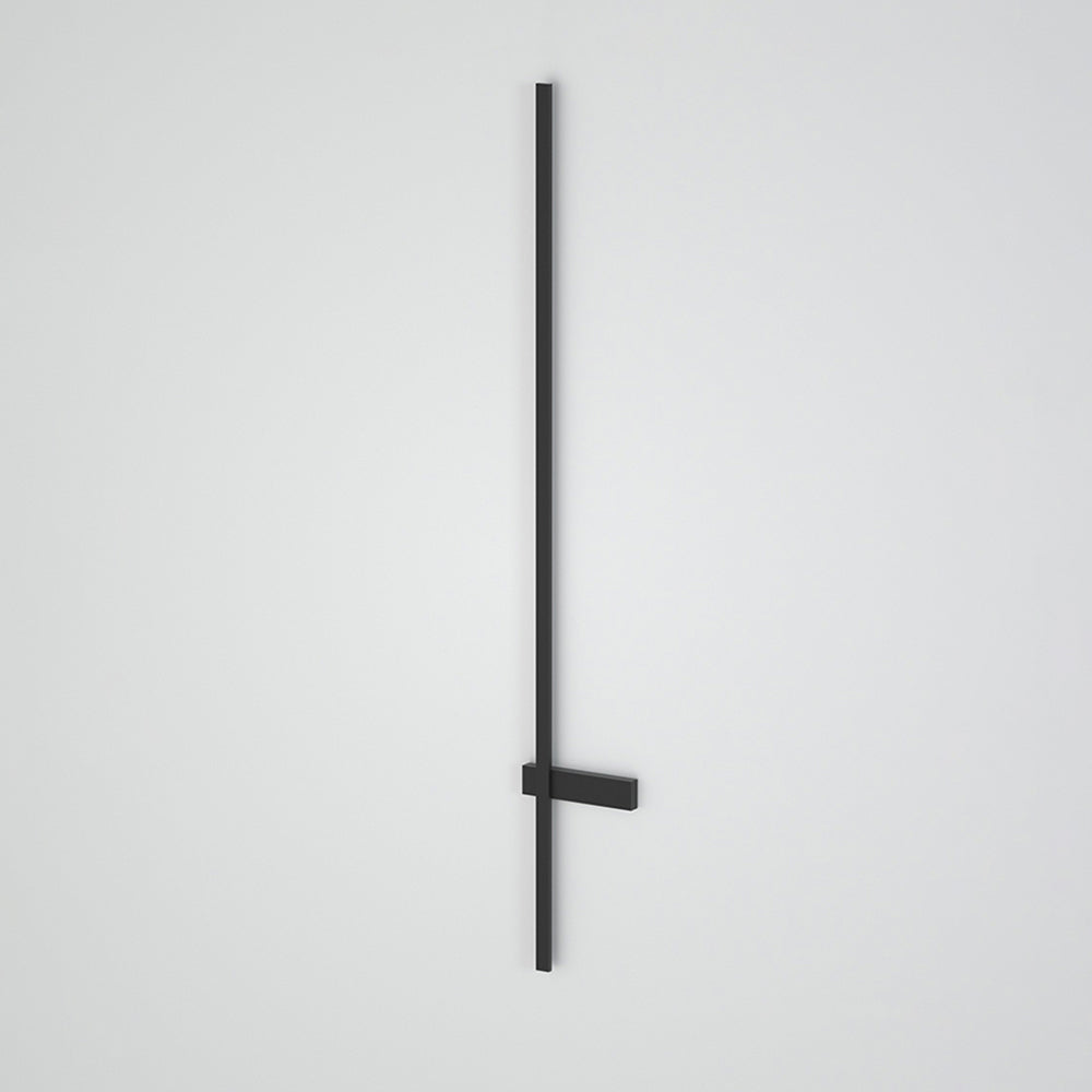 Edge Minimalist Duo-Linear Metal Outdoor Wall Lamp, Black