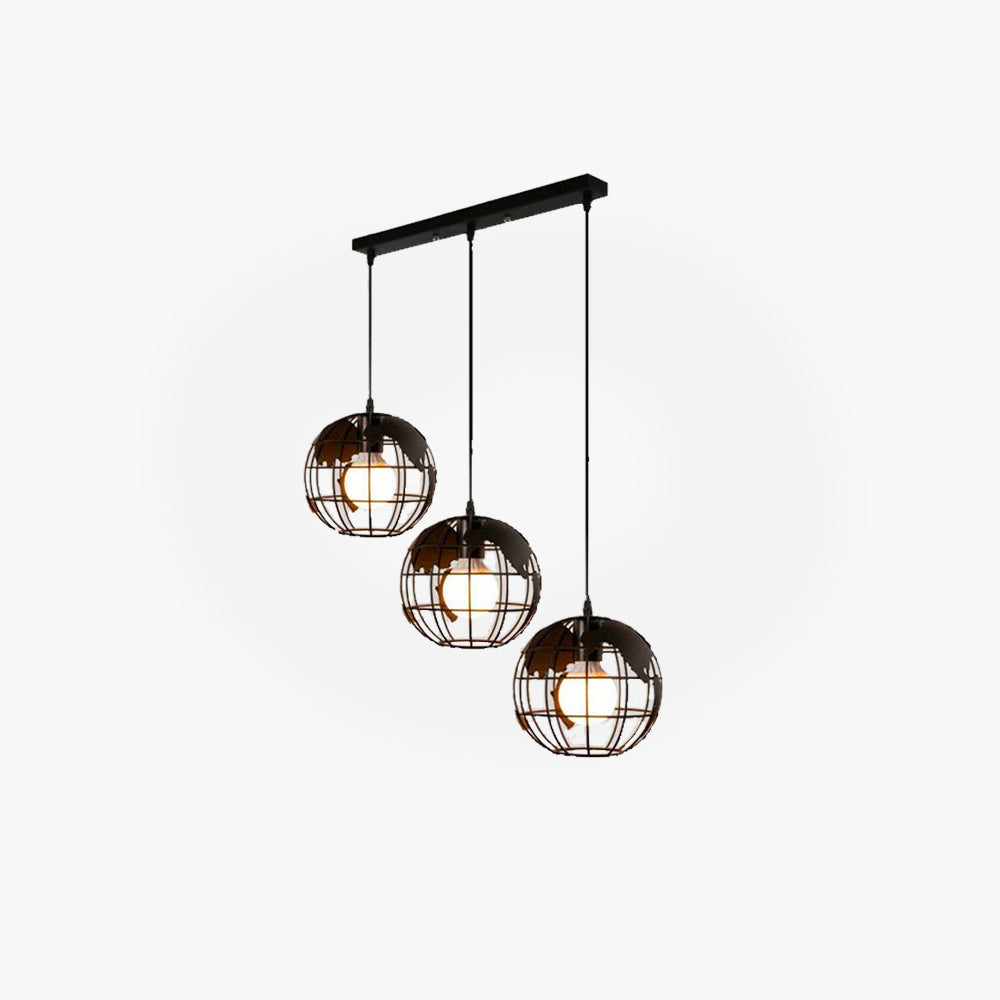 Alessio Industriele LED Hanglamp Zwart/Wit Metaal Eettafel Woonkamer