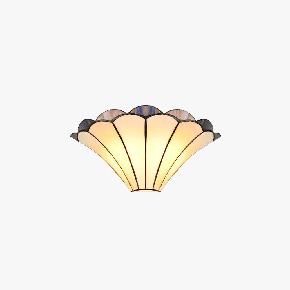 Alessio Decoratieve Glazen LED Wandlamp Met Bloem, Beige, Woonkamer