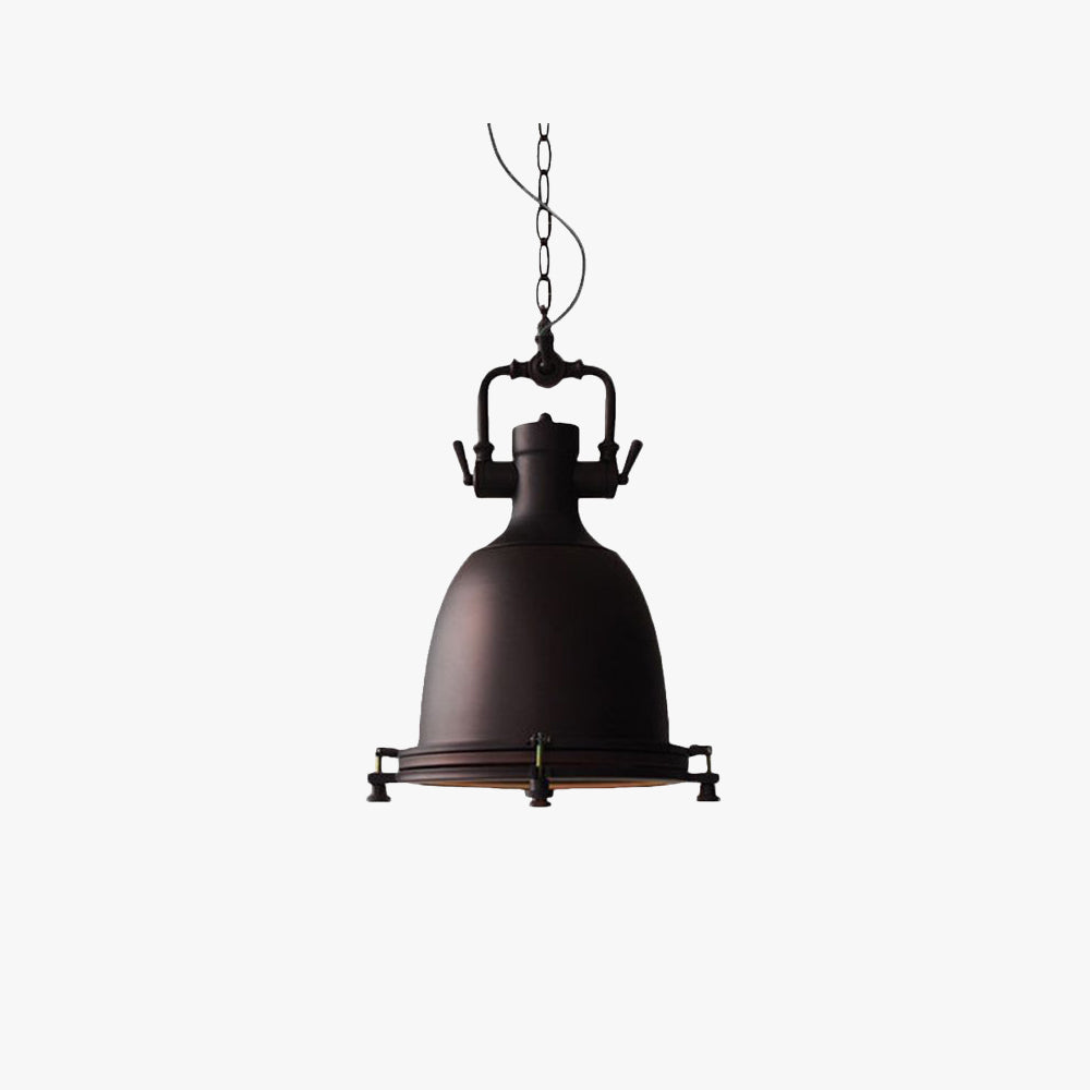 Alessio Rustic Retro Pot Black Metal Pendant Light, 2 Style