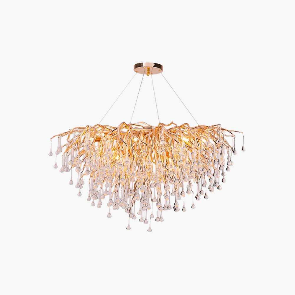 Colon Luxe Kwast Hanglamp Goud Metaal/Kristal Slaapkamer