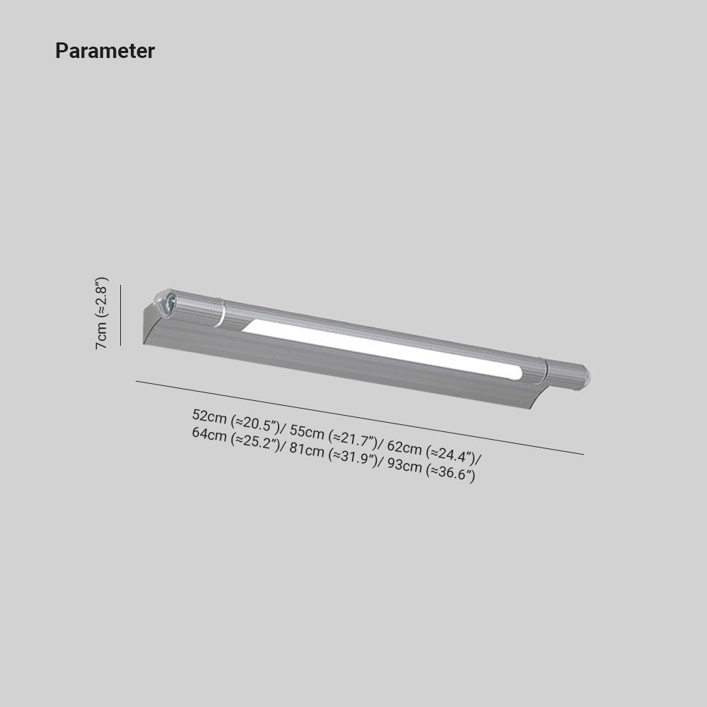 Edge Moderne Minimalistische Lineaire LED Metaal Wandlamp, Zilver