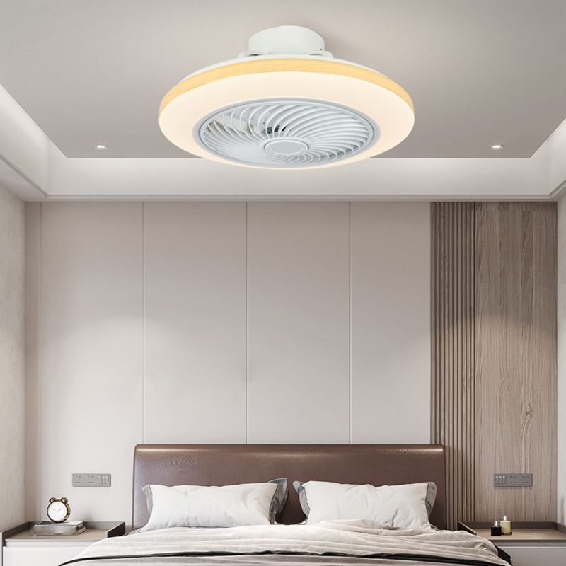 Edge Moderne Plafondventilator Met Lamp Metaal/Acryl Slaapkamer