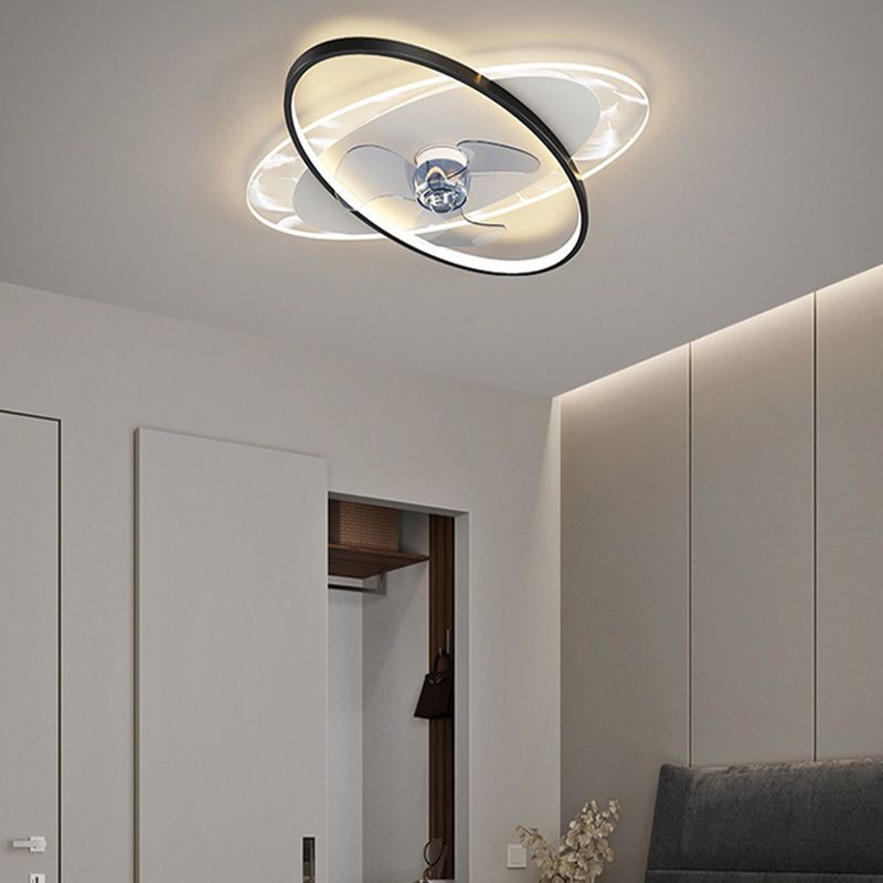 Edge Moderne Ringvormige Metaal/Acryl Plafondlamp, Zwart/Goud