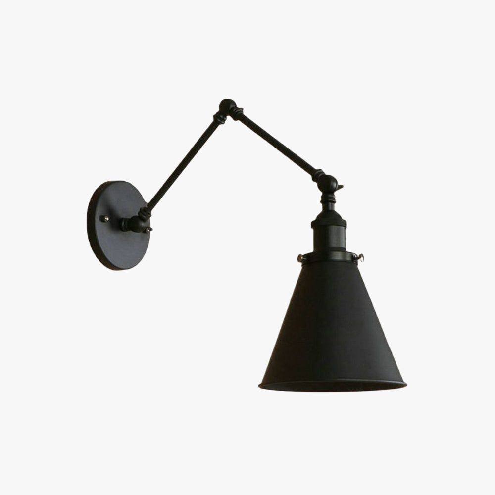 Brady Vintage Verstelbare Wandlamp Metaal Zwart/Roest Slaapkamer/Woonkamer