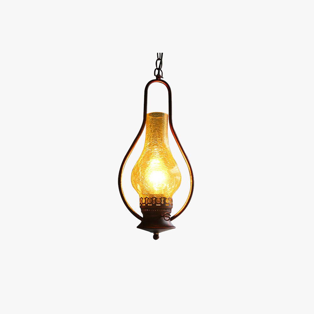 Alessio Rustic Vintage Kerosene LED Pendant Light