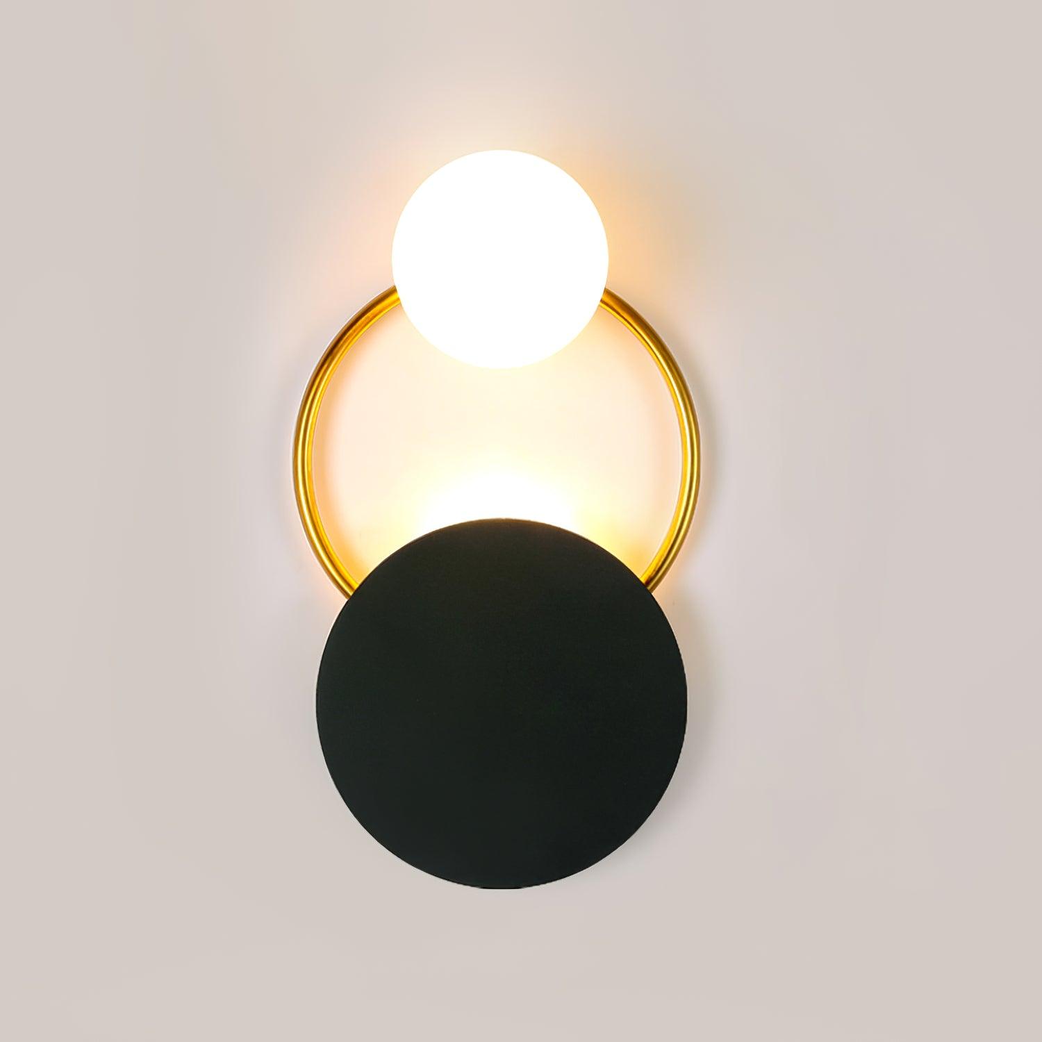 Emyr Modern LED Binnen Wandlamp Goud/Zwart Glas Slaapkamer