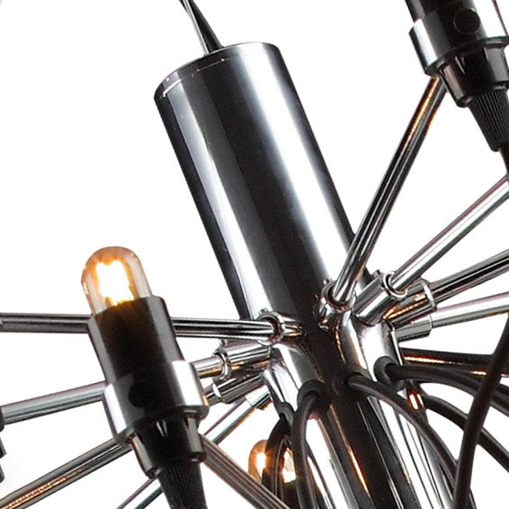 Alessio Retro Design Hanglamp Lineaire Metalen Zwart Eet/Woonkamer