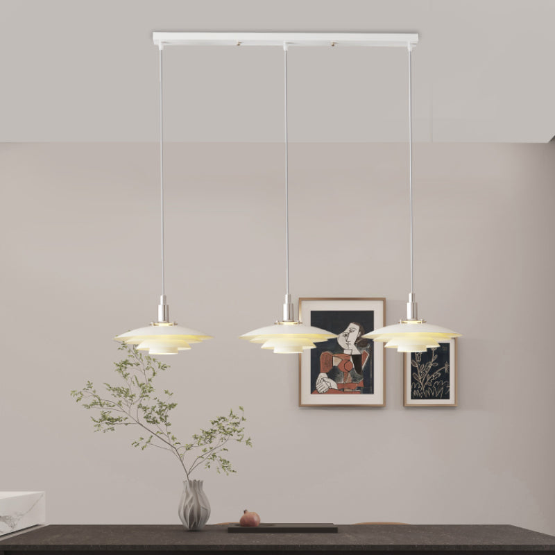 Carins Moderne Scandinavische LED Hanglamp Wit Metaal Eettafel