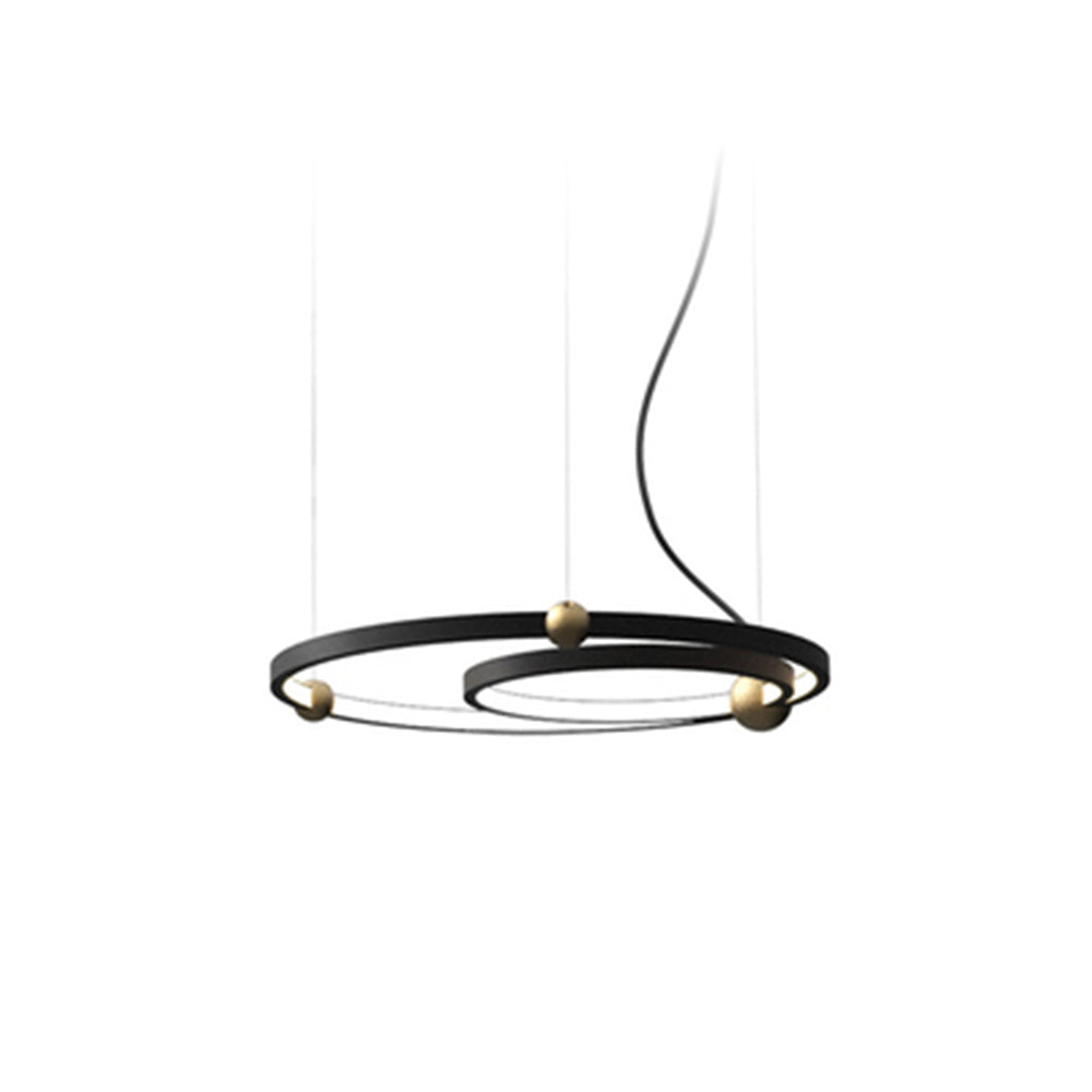 Arisha Minimalist Ring Metal Pendant Light, Black