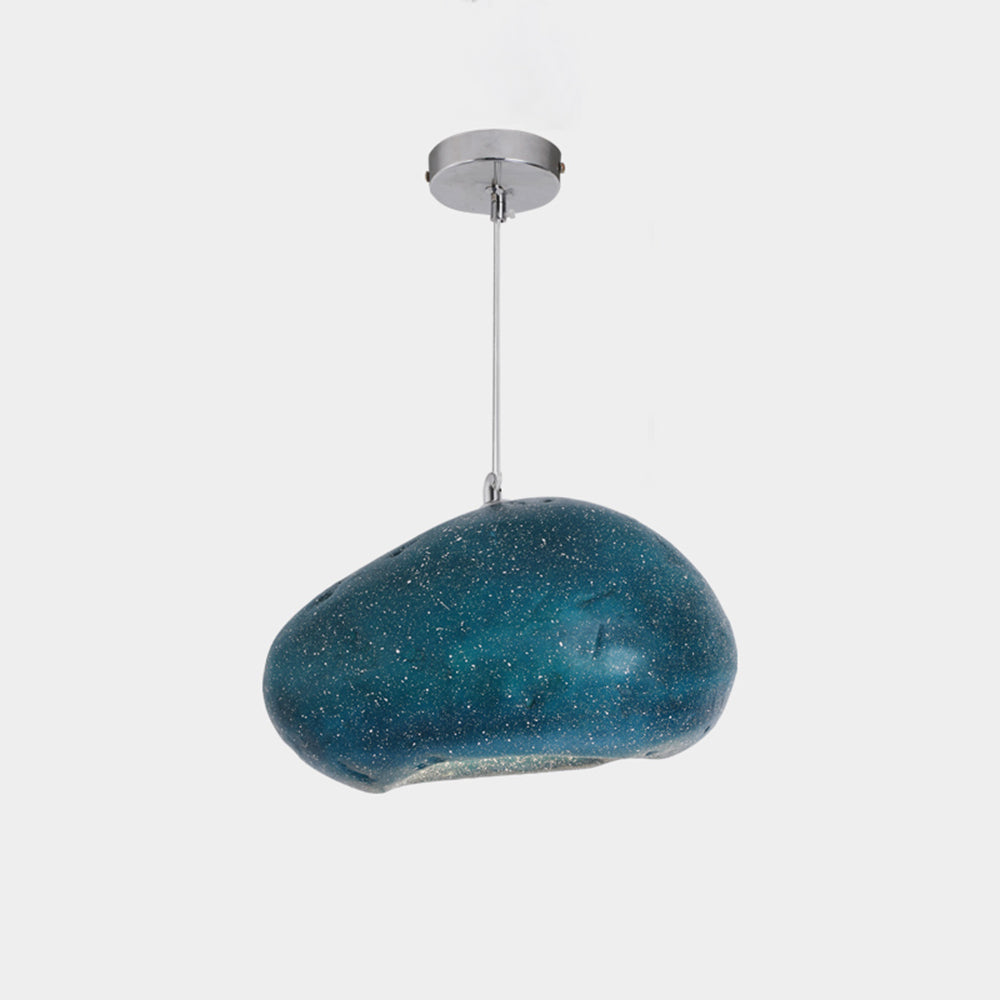 Byers Wabi Sabi Brood LED Hanglamp Grijs/Blauw Hars Woonkamer