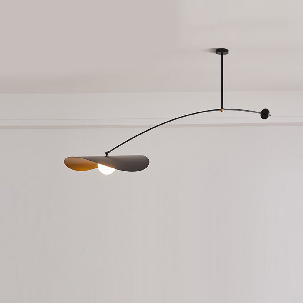 Carins Moderne Lotusblad LED Hanglamp Zwart/Goud Metaal Woonkamer